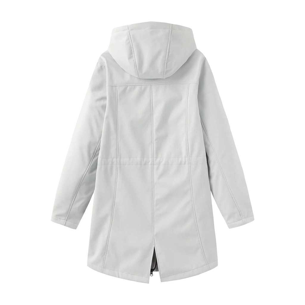 Waterproof Autumn Women's Mountaineering Coat Solid Big Pockets Hooded Loosse Female's Jacket Windproof Thermal outwear For Lady