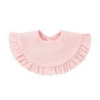Korean Baby Feeding Drool Bib Ruffle Solid Infants Lace Saliva Towel Soft Cotton Burp Cloth For Newborn Toddler Kids Bibs