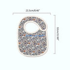 090B Baby Feeding Drool Bib Sweet Print Saliva Towel Soft Cotton Button Burp Cloth for Newborn Toddler Shower Gifts
