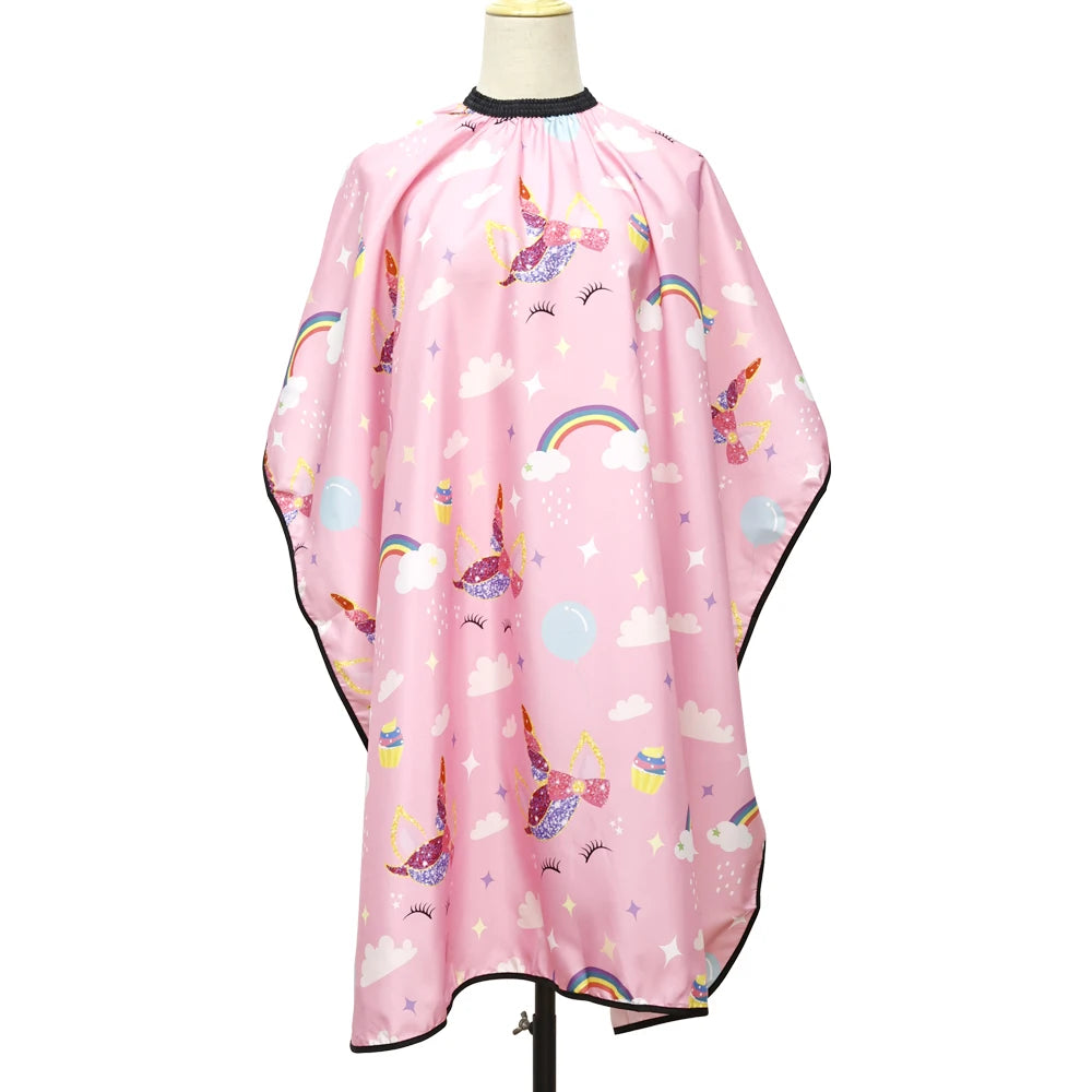 Salon Kids Hairdressing Cape Hairdresser Cartoon Pattern Haircut Styling Gown Barber Shop Household Child Hair Cut Cape Apron