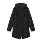 Waterproof Autumn Women's Mountaineering Coat Solid Big Pockets Hooded Loosse Female's Jacket Windproof Thermal outwear For Lady