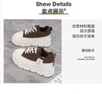 Shoes2025 Women Autumn Trend New Woman Flats Shoes Chunky Lace-up Soft-sole Casual Sneakers Female Vulcanized Shoe Walking Shoe