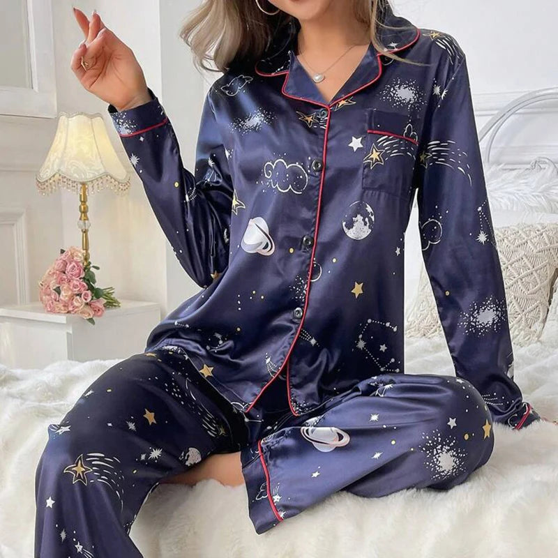 Women Satin Pajama Casual Sleepwear