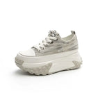 Women's Shoes High on Platform Retro Ladies Footwear Y2k Fashion Casual Light Cheap Offer Daily Routine 39 Vulcanized Shoe Deals