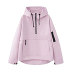 Fall 2025 Women's Casual Spor Loose Fit Stand Collar Long Sve Hooded Jaet Windbreaker Outerwear Polyester Fiber 00%