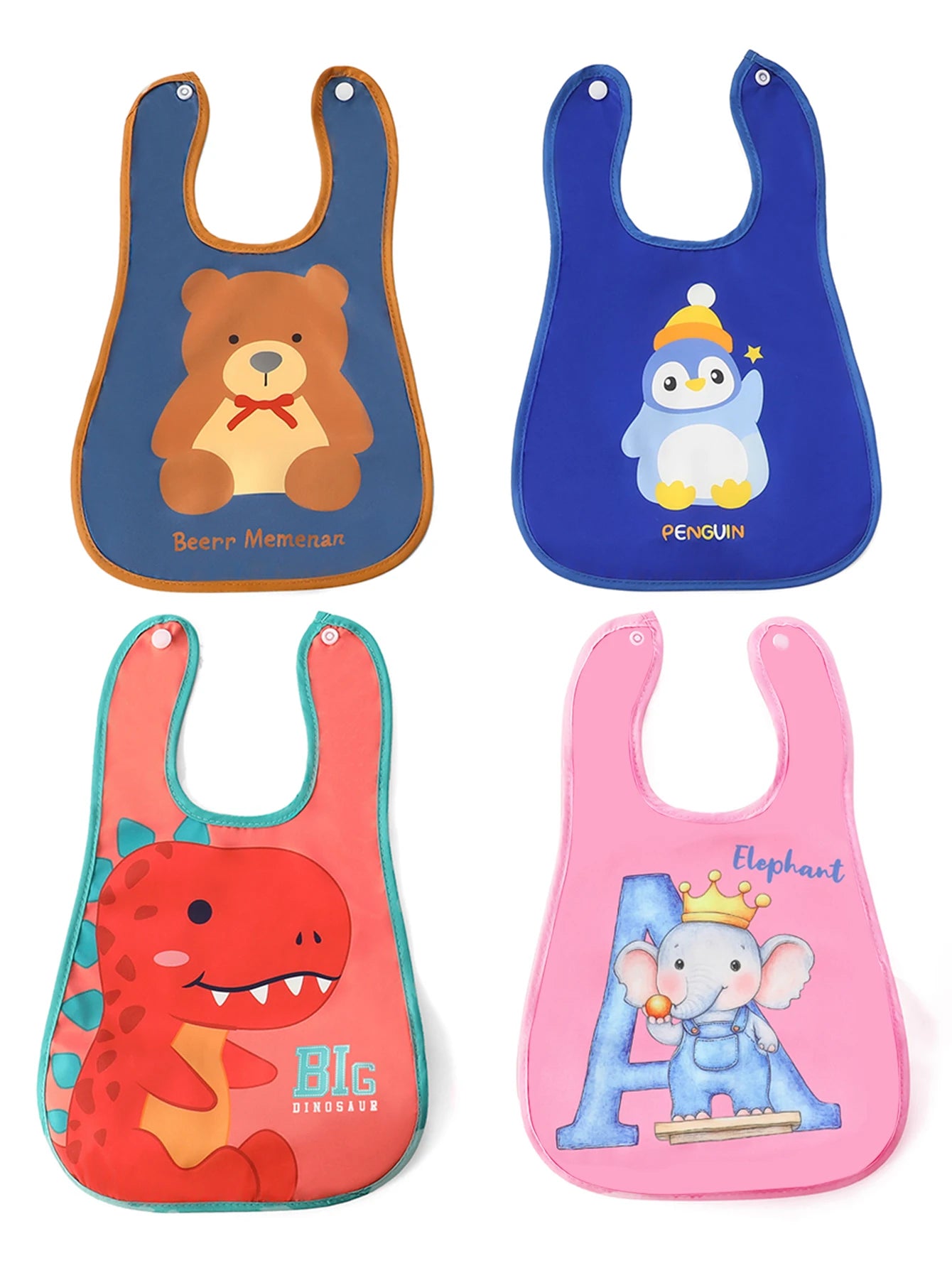 3Pcs Baby Cartoon Bibs