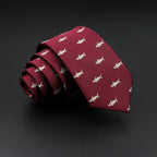 New Design Animal Tie For Men Polyester Woven Necktie Ladybug Dog Dinosaur Shark Jacquard Fashion Party Wedding Gravata Ties