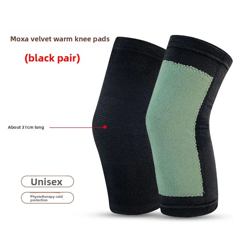 Warm Knee Warmers Thermal Arthritis Support for Elderly Adults Indoor Winter Sports Leg Protection Healthcare Pain Relief 1pair