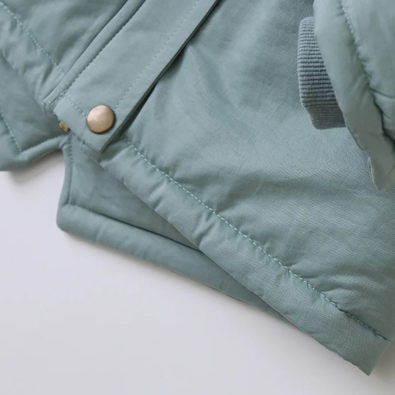 2025 Autumn Winter Girl Jacket Coat Faux Fur Hooded Plus Velvet Thicken Warm Jacket For Girl 4-14 Year Kids Teenager Girl Parka