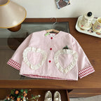 Girls' Windbreaker Jacket Spring Autumn 2025 New Style Children's Little Girl Western Korean Version Spring Clothing Baby Top
