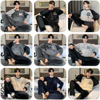 Men's Winter Pajamas Men's Sports Suit Homewear Pajamas Youth Clothes Y2K Casual Wear Full Man Tracksuit Workout Set Bathrobe
