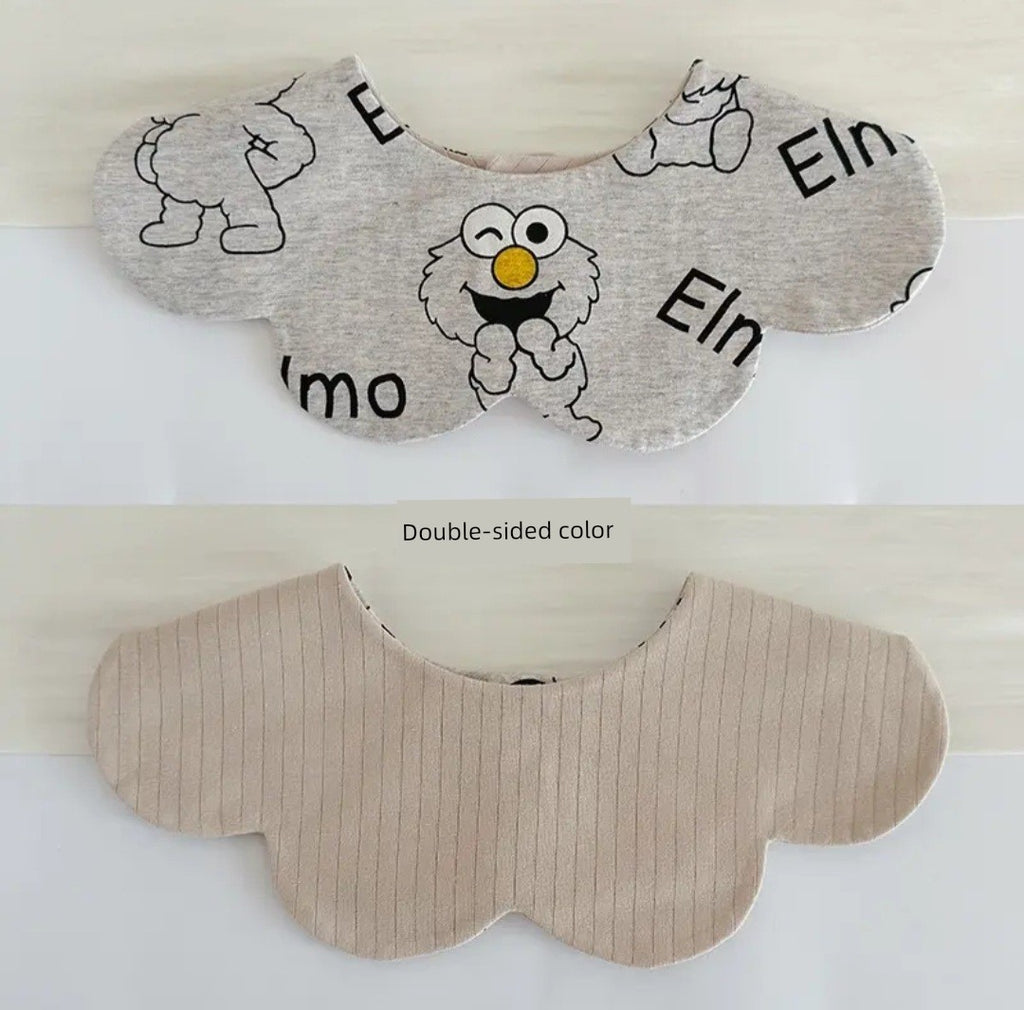 [2] Baby double-sided saliva towel ins K-style New arrival baby cotton bib Easiest for match double-sided saliva pocket bib