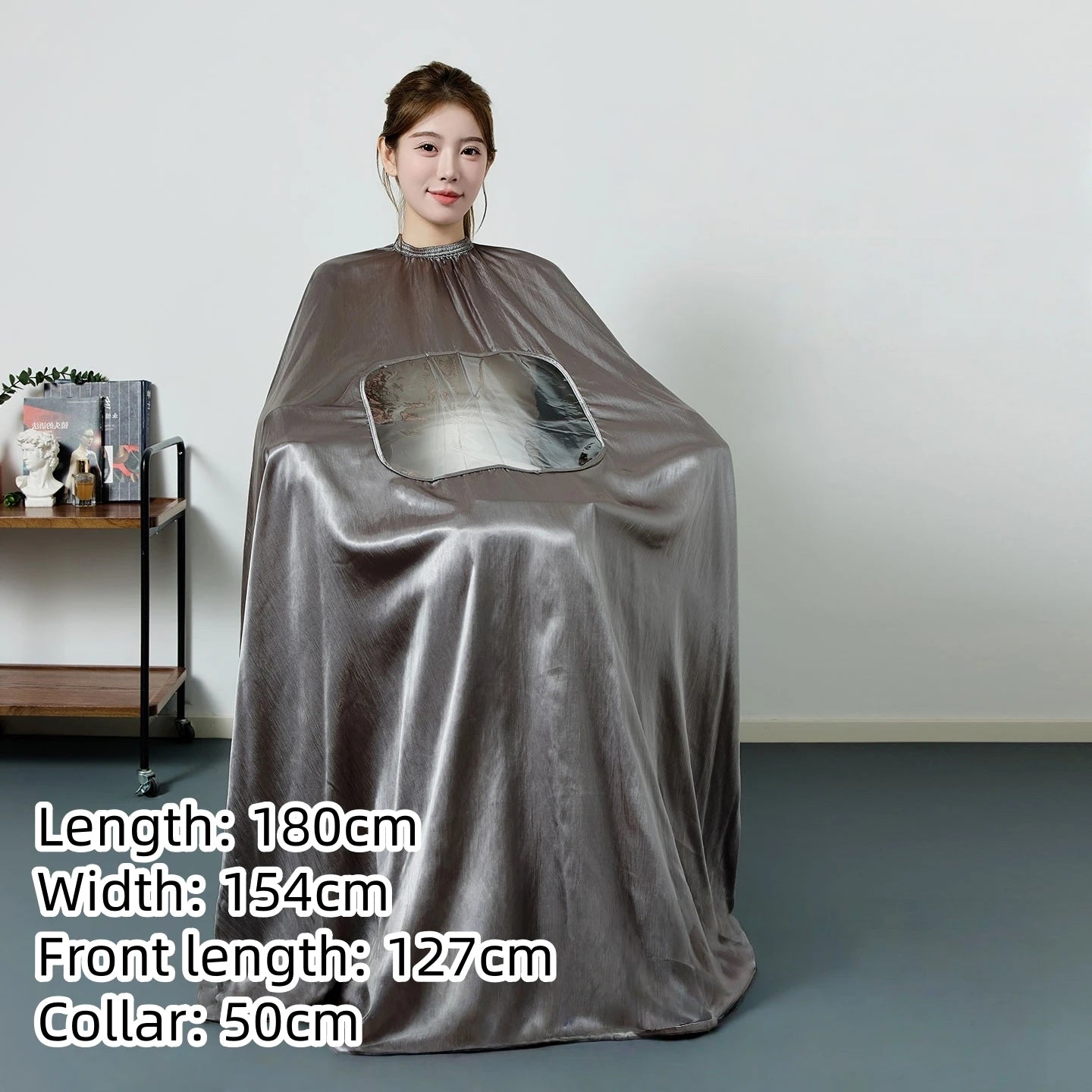 Large Size Hair Salon Hair Cutting Wrap Long Sleeve Hairdresser Robe Anti Hair Gown Barber Hairdressing Cloak Barbershop Apron