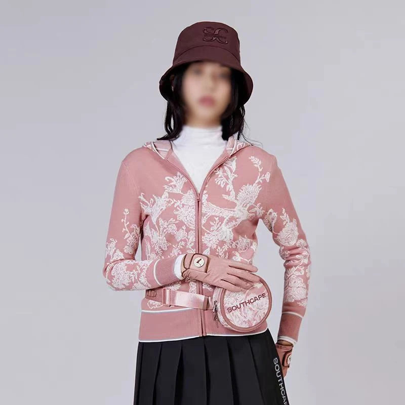 Women's Golf Jacket: Stylish, Versatile, Flattering, Youthful, Skin-Friendly Long-Sleeve Knit Cardigan