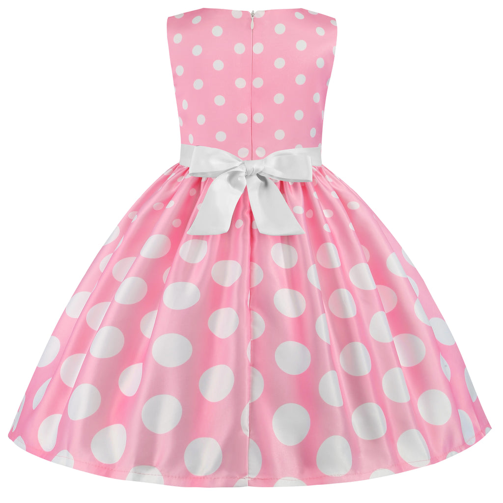 Girls' clothing, girls' baby clothes, skirt with bow and polka dot pattern, imitation show, Halloween party, exquisite clothing