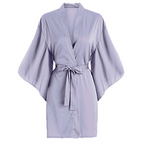 Salon Client Gown Robes Cape Hair Salon Hair Cutting Smock for Clients Kimono Style Black Hairdressing Cape Client Smock