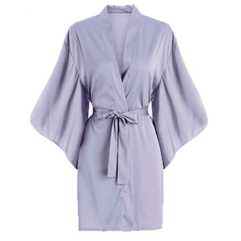 Salon Client Gown Robes Cape Hair Salon Hair Cutting Smock for Clients Kimono Style Black Hairdressing Cape Client Smock