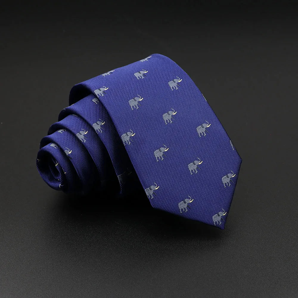 New Design Animal Tie For Men Polyester Woven Necktie Ladybug Dog Dinosaur Shark Jacquard Fashion Party Wedding Gravata Ties