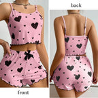Women's Pajamas Set Sleepwear 2 PCS Short Tank Tops And Short