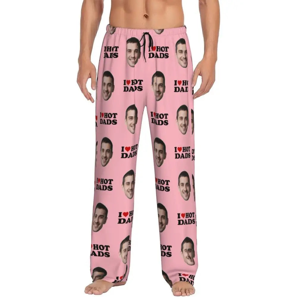 I Love Hot Moms Custom Pajama Pants