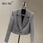 French Jacket Luxury High-end Bling Bling Coat Short Style Fragrant 2026 Spring Autumn Fashionable Long Sleeved Temperament Top
