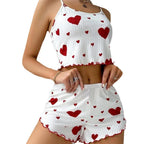 Women's Pajamas Set Sleepwear 2 PCS Short Tank Tops And Short