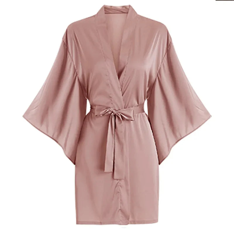 Salon Client Gown Robes Cape Hair Salon Hair Cutting Smock for Clients Kimono Style Black Hairdressing Cape Client Smock