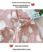 Maternity 2-Piece Spring And Autumn Breastfeeding Pajamas Homewear Spring And Summer Monthly Clothing Leisure Home Suit