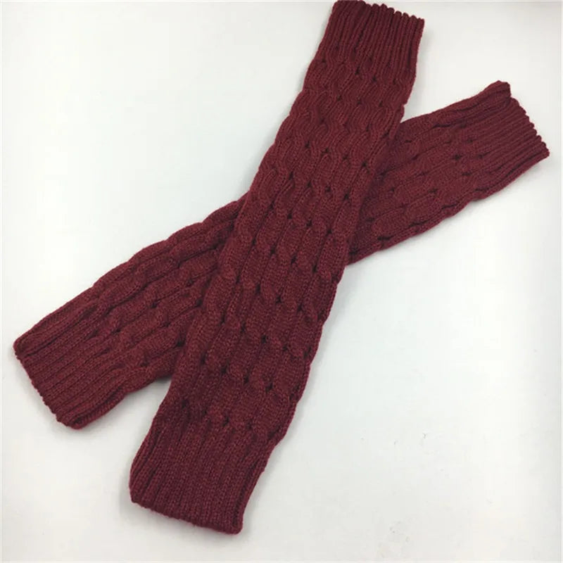 New Women Autumn And Winter Legwarmers Kapron Hemp Flowers Kneepad Leg Warmer Female Girls Pile Heap Socks Sports Safety