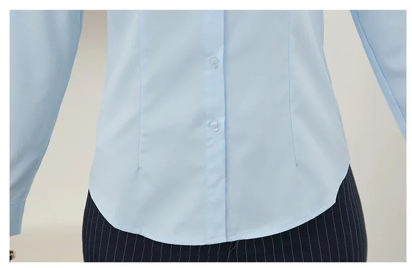 Elegant Women Shirts Woman White Shirt Long Sleeve Blouse