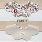 [2] Baby double-sided saliva towel ins K-style New arrival baby cotton bib Easiest for match double-sided saliva pocket bib