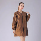 Hair Salon Work Clothes Pet Grooming Uniforms Long Sleeve Beauty Salon Smock Barber Shop Hairdresser Robe Anti Hair Gown Y1206