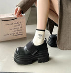 Shoes for Women Platform Loafers sLeather Casual Footwear Slip On Popular Genuine Mark Promotion 39 Vacation Shoe Non Woman Pump