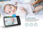 5 Inch Large Screen 360 Degree Bobbing Head 5 Inch Baby Monitor