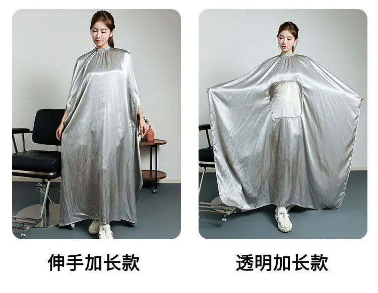 Large Size Hair Salon Hair Cutting Wrap Long Sleeve Hairdresser Robe Anti Hair Gown Barber Hairdressing Cloak Barbershop Apron