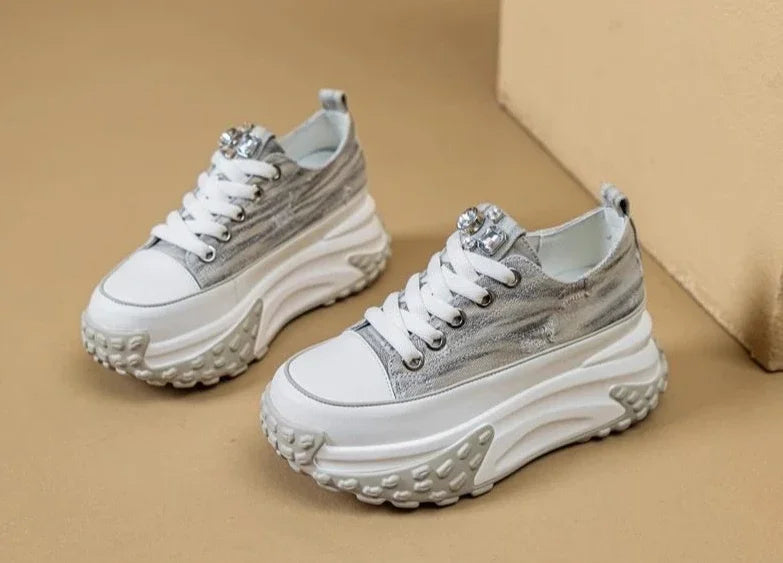 Women's Shoes High on Platform Retro Ladies Footwear Y2k Fashion Casual Light Cheap Offer Daily Routine 39 Vulcanized Shoe Deals