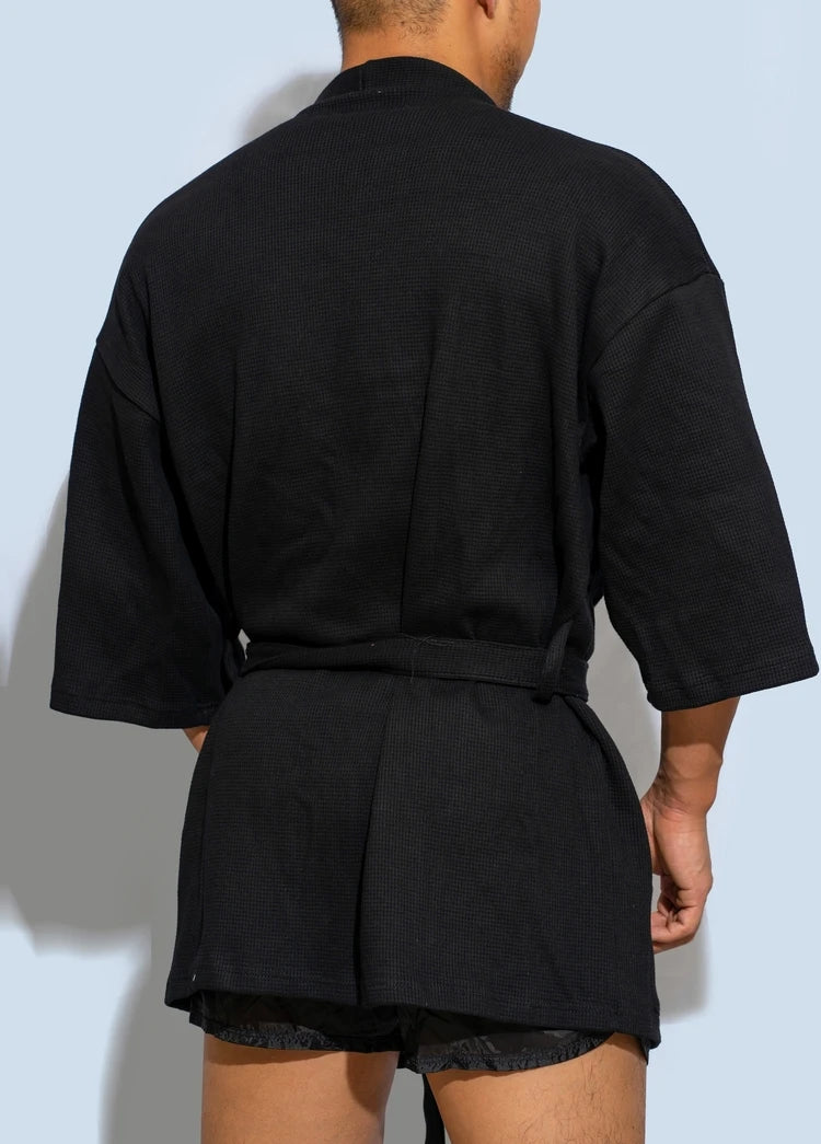 Men's Bathrobe Fashion Basic Modal Comfortable 100% Cotton Pajama Male Casual Home Bath Robes