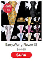 Male Luxury Neck Tie For Men Business Red Striped Silk Tie Hanky Cufflinks Set Barry.Wang Fashion Neckwear Wedding Party Casual