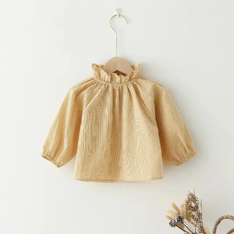 Spring Baby Girl Tshirt Cotton Floral Long Sleeve Infant Top Toddler Girl Clothing