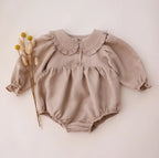 Baby Girl Clothes For 0-2Y Spring Soft Cotton Newborn Baby Girl Long Sleeves Romper Fashion Infant Clothing