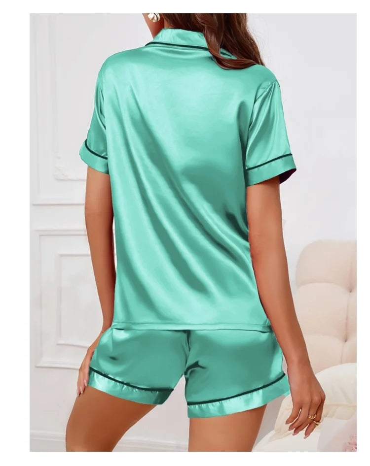 Women's Pajamas Set Satin Sleepwear