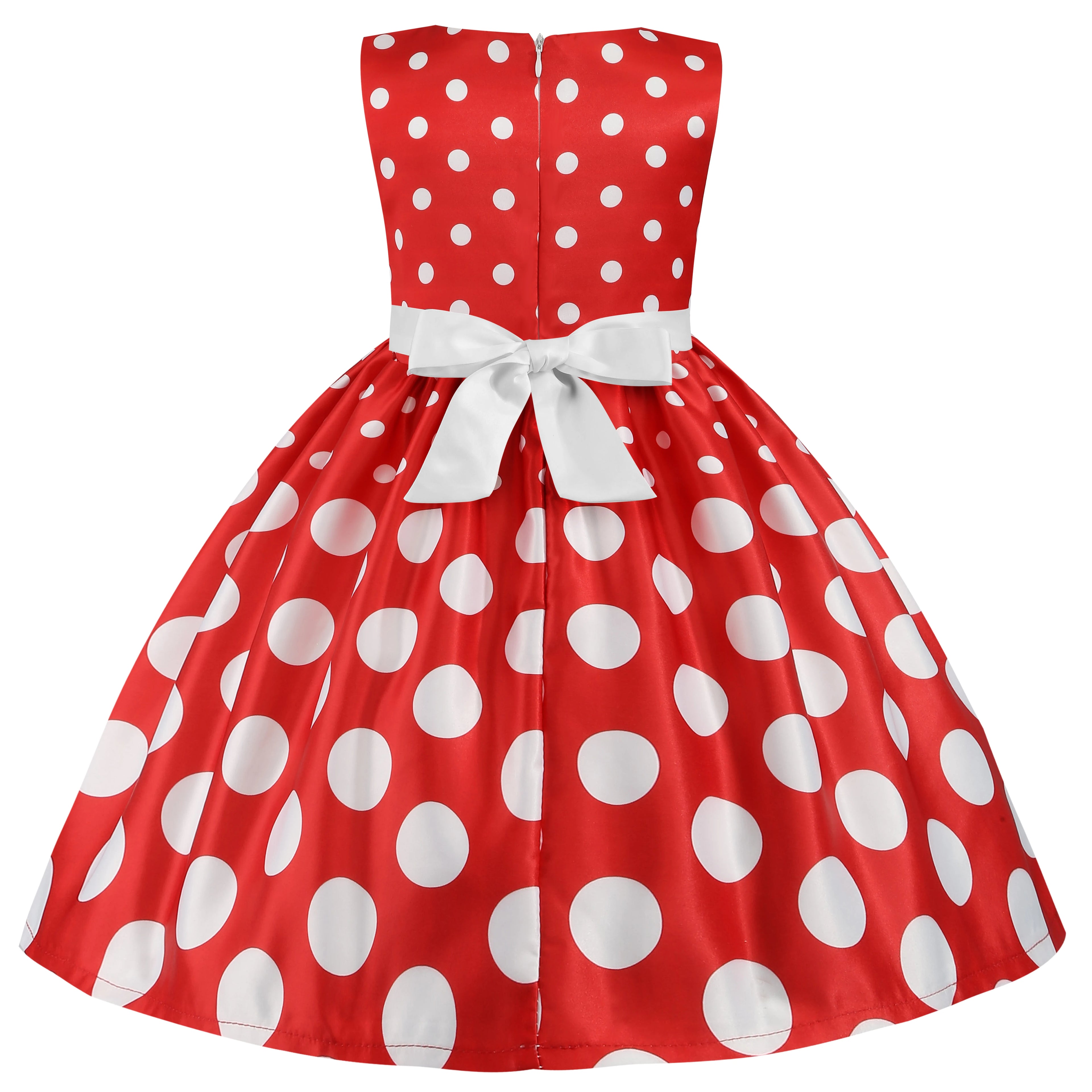 Girls' clothing, girls' baby clothes, skirt with bow and polka dot pattern, imitation show, Halloween party, exquisite clothing