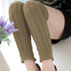 New Women Autumn And Winter Legwarmers Kapron Hemp Flowers Kneepad Leg Warmer Female Girls Pile Heap Socks Sports Safety