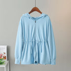 UV Protection Thin Breathable Sun-Proof  Cycling Coat Ice Silk Sunscreen Hoodies Long Sleeve Summer Ice Silk Sunscreen Clothing