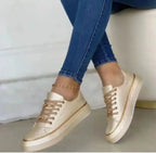 Women's Sneakers 2025 New Fashion Womens Shoes Comfortable Round Toe Platform Sneakers Lace-up Walking Vulcanized Shoes Zapatos