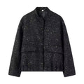 Female Clothing Women's Jacket New Outerwear 2025 Autumn Women's New Style Sequined Small Stand-up Collar Jacket Women Fur Coat