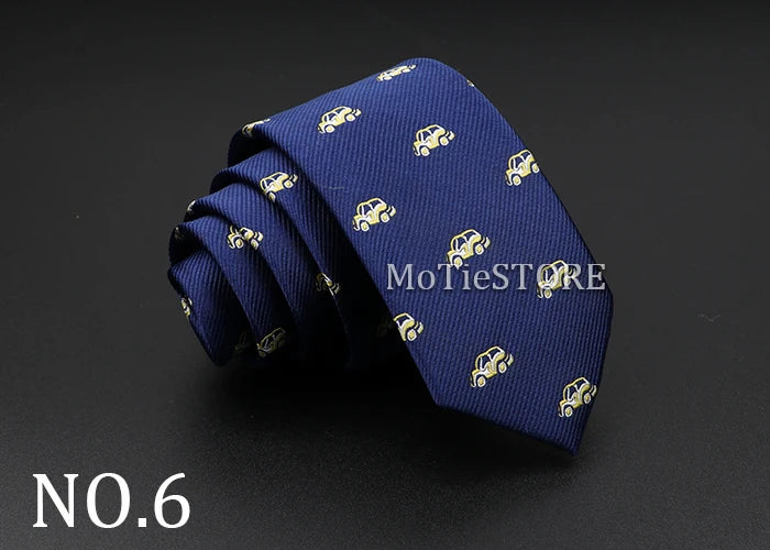 New Design Animal Tie For Men Polyester Woven Necktie Ladybug Dog Dinosaur Shark Jacquard Fashion Party Wedding Gravata Ties