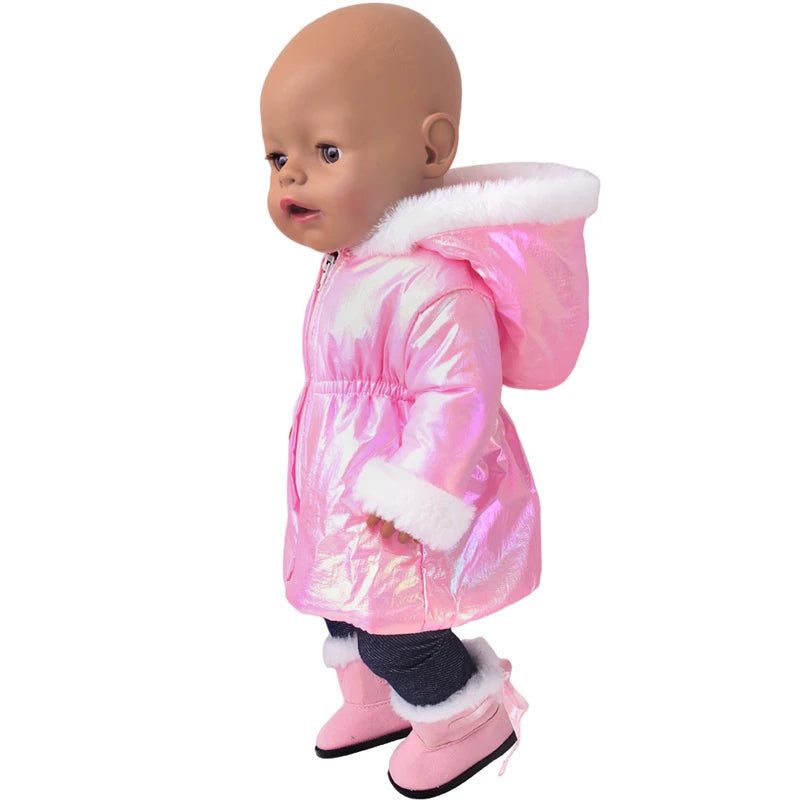 43 cm Doll Clothes Down Jackets Warm Coat for American Girl Doll Accessories Fashion New Baby Born Down Jackets Suit 18inch Doll