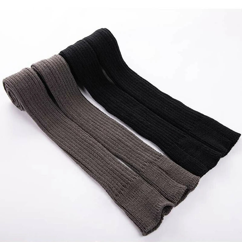 Winter Long Warm Leg Warmers Knitting Knee High Socks Girl Boot Topper Sock Skinny Stockings Lolita Knitted Crochet Long Socks