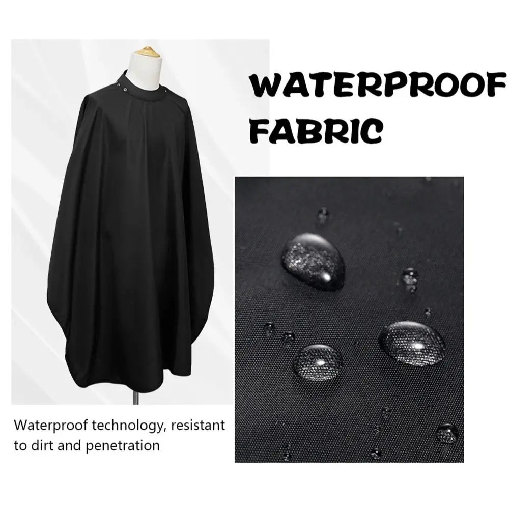 Professional Barber Cape Hair Cutting Cape Waterproof Silicone Collar Transparent Anti Static Salon Cape Eagle Shawl Style